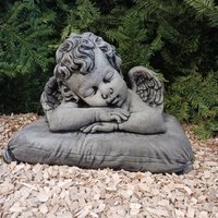 Gartenfigur Steinfigur Engel Schlafend Garten Haus Deko Frostsicher Handarbeit Gartenfigur Steinfigur Engel Schlafend Garten Haus Deko Frostsicher Handarbeit von DRIKAWaren