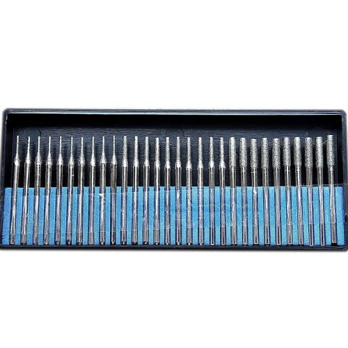 Diamond Drill Bits 1mm 2mm 3mm Set 30 pcs Jewelry Making Set Sea Glass Gem Stones Lapidary Shank Compatible with Dremel Diamond Drill Bits for Glass Diamond Drill Bits 1mm 2mm 3mm Set 30 pcs Jewelry Making Set Sea Glass Gem Stones Lapidary Shank Compatible with Dremel Diamond Drill Bits for Glass von DRILAX