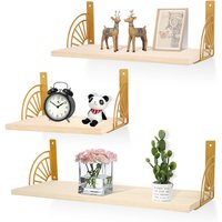 3 stücke Holz Wandregale Bücherregal Blumentopf Lagerregal Wohnzimmer Display Badezimmer Dekor Küche Lagerregal Hasaki von KINGSO