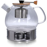 Teekanne mit Glasfilter 1.5 l mit Ständer sawake SGT-501 lavente von DRILLPRO