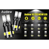 Audew 10 LED-Birnen T10 2835smd 9led Dekodierung Fahrzeugbreite Lampe Seitenmarkierungsleuchten Dekoratives Licht 9240 Lumen 12V 2.7W 4882K IP65 von DRILLPRO