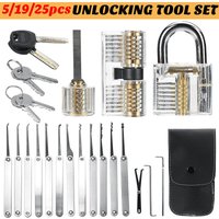 Lock Picking Set Praktisches Schlosser-Entriegelungs-Werkzeug-Set Lock Pick Key Extractor Padlock Lockpick Tool Kits mit Tragetasche für Kinder von DRILLPRO