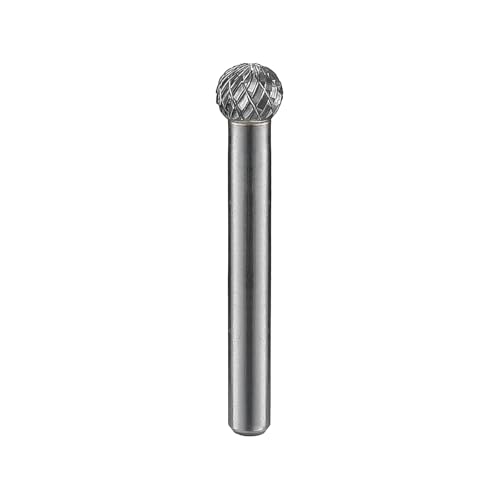 SD-1 Wolframkarbid-Frässtifte, kugelförmiger Doppelschneider für Formschleifer, Bohrer, (1/4 Zoll Kopfdurchmesser x 2/9 Zoll Schnittlänge) mit 6,35 mm Schaft, DRINYOUNG (SD-1) von DRINYOUNG