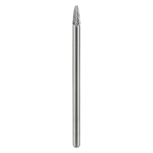SF-1L6 Wolframkarbid-Frässtifte, Baumform, Radius, Endform, Doppelschnitt für Schneideisenbohrer, 1,27 cm Kopfdurchmesser mit 1/4-Zoll-Schaft, Gesamtlänge 1,8 m DRINYOUNG (SF-1 L6 extra lang) von DRINYOUNG