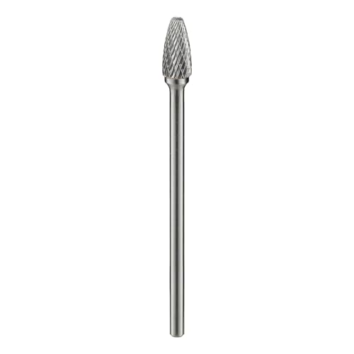 SF-5L6 Wolframkarbid-Frässtifte, Baumform, Radius, Endform, doppelt (1,27 cm Kopfdurchmesser x 2,5 cm Schnittlänge) mit 1/4-Zoll-Schaft, 15,2 cm langer DRINYOUNG (SF-5 L6 extra lang) von DRINYOUNG