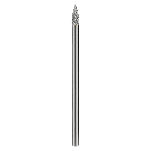 SG-1L6 Wolframkarbid-Frässtifte, spitz, Baumform, Doppelschnitt, 1/4 Zoll Kopfdurchmesser mit 6,35 mm Schaft, 15,2 cm langer Schaft, DRINYOUNG (SG-1 L6, extra lang) von DRINYOUNG