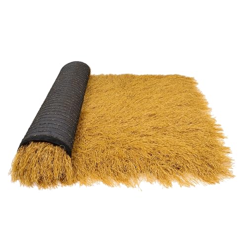 Synthetisches Strohgrasdach,Kommerzielles Kunst-diy-handwerk,Palapa-strohdach,Gelbe Künstliche Mexikanische Strohrolle,künstliche Strohrolle,Gartenzaun,DIY-Handwerk(Size:1.64ft*16.40ft(0.5m*5m)) von DRISSA