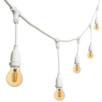 10mt 15 Lichterkette Lichter E27 Lampenfassung Weiss Ausziehbar Ip44 Innen Aussen 10mt 15 Lichterkette Lichter E27 Lampenfassung Weiss Ausziehbar Ip44 Innen Aussen von DRIWEI
