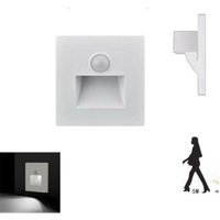 Pir-Bewegungssensor Led-Treppen-Garderoben-Nachtlicht, Kaltweiß 6000k 03176 von DRIWEI