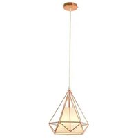 Retroindustriemetallkäfigkronleuchtere27vintageanhängerroségoldsj100 von DRIWEI