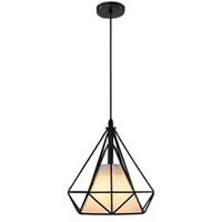Retroindustriemetallkäfigkronleuchtere27vintageanhängerschwarzsj098 von DRIWEI