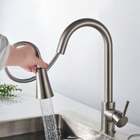Spültischarmatur Kücheninsel Ausziehbare Dusche Handbrause Satin Finish Spültischarmatur Kücheninsel Ausziehbare Dusche Handbrause Satin Finish von DRIWEI