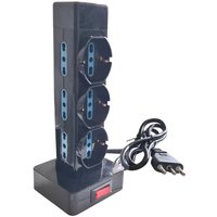 Vertikale Steckdose Turmsteckdose 9 Steckdosen 16a Schuko 250v Ein-Aus-Schalter von DRIWEI