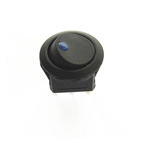 1 Packung Automotive 12V 3 Pin Runde Rocker Dot Marine LED Licht Kippschalter SPST Auf/Off(Blue) von DRJBBODVQ