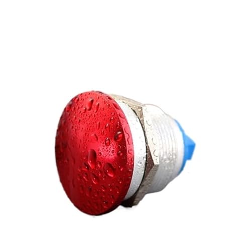 1 Pcs 16/19/22mm DIY Pilz Kopf Rot Grün Schließer Reset Momentane Power Metall Push Button Switch(Red Head,16MM MOUNTING_PIN FOOT (1NO)) von DRJBBODVQ
