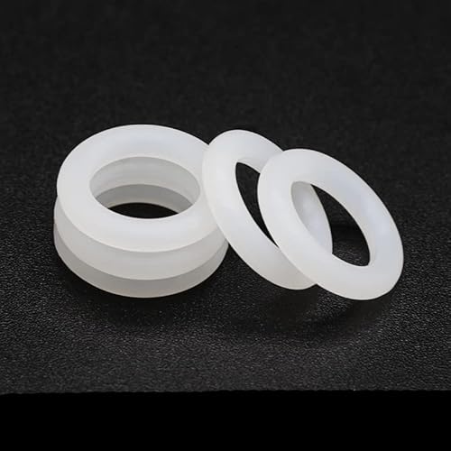 10 Stück weiße O-Ring-Dichtung aus lebensmittelechtem Silikon CS 5 mm Außendurchmesser 15~155 mm wasserdichte Unterlegscheibe runde O-Form VMQ O-Ringe Silikonring-Außendurchmesser 50 mm ID 40 mm, 1 10 Stück weiße O-Ring-Dichtung aus lebensmittelechtem Silikon CS 5 mm Außendurchmesser 15~155 mm wasserdichte Unterlegscheibe runde O-Form VMQ O-Ringe Silikonring-Außendurchmesser 50 mm ID 40 mm, 1 von DRJUSS