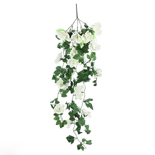 DRJUSS Seide Künstliche Rose Blume Rebe Gefälschte Rattan Schnur Girlande Hochzeit Hängende Verzierung Hausgarten DIY Dekoration-F01 von DRJUSS