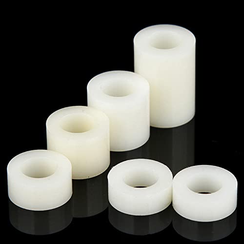 M3 M4 M5 M6 ABS Isolierte Säule Kunststoffhülse Kissen Hohe Säule Unterlegscheibe Säule Abstandshalter Nylon Abstandshalter Isolierscheibe-M5, Höhe 12 mm, Außendurchmesser 9 mm (50 Stück) von DRJUSS