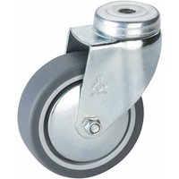 Lenkrolle TPE Kunststoffrad ø 100 mm Möbelrolle Tragkraft 55 kg mit Rückenloch Lenkrolle TPE Kunststoffrad ø 100 mm Möbelrolle Tragkraft 55 kg mit Rückenloch von DÖRNER + HELMER