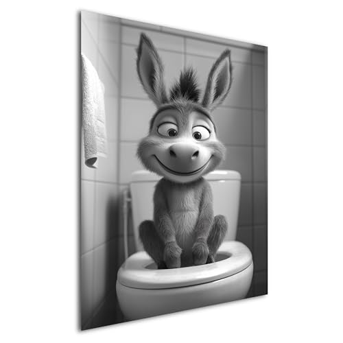 DRO Design Esel – 40x60 cm – Lustiges Schwarz-Weiß Wandbild für WC & Badezimmer – Humorvolle Baby-Tier Kunst für Gäste-WC - Moderne Wandkunst mit Humor, Wanddeko für Toilette DRO Design Esel – 40x60 cm – Lustiges Schwarz-Weiß Wandbild für WC & Badezimmer – Humorvolle Baby-Tier Kunst für Gäste-WC - Moderne Wandkunst mit Humor, Wanddeko für Toilette von DRO Design