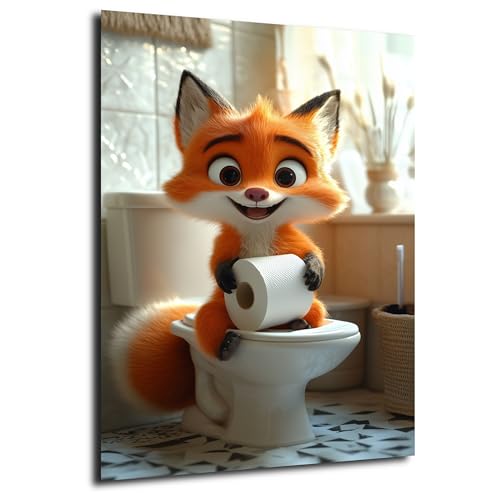 DRO Design Fuchs 20x30 cm – Lustige Tier-Deko für WC & Bad – Humorvolle Baby-Tier Kunst für Gäste-WC – Moderne Badezimmerdeko – Hochwertiges Poster für das Badezimmer, Canva DRO Design Fuchs 20x30 cm – Lustige Tier-Deko für WC & Bad – Humorvolle Baby-Tier Kunst für Gäste-WC – Moderne Badezimmerdeko – Hochwertiges Poster für das Badezimmer, Canva von DRO Design