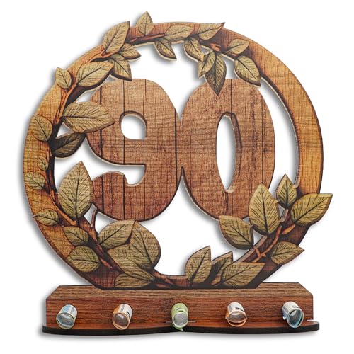 DRO Design Geldgeschenk zum 90. Geburtstag – Holzschild 30 cm mit Ständer - Bargeldgeschenk, Geldpräsent, Kreative Deko, Geburtstagsgeschenke für Männer und Frauen - Zahlen DRO Design Geldgeschenk zum 90. Geburtstag – Holzschild 30 cm mit Ständer - Bargeldgeschenk, Geldpräsent, Kreative Deko, Geburtstagsgeschenke für Männer und Frauen - Zahlen von DRO Design
