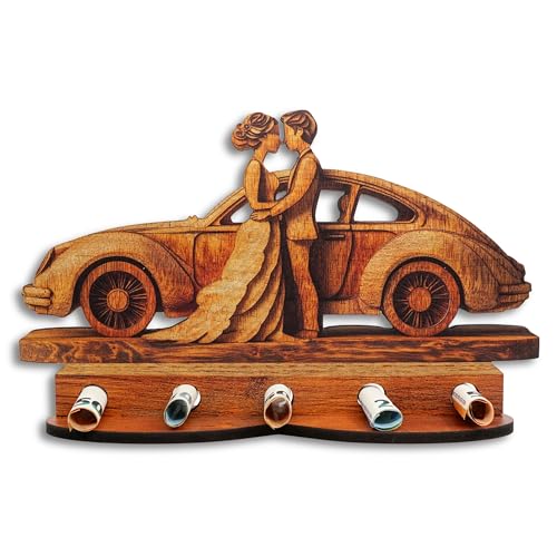 DRO Design Geldgeschenke, Geschenkverpackung Holz-Optik Ehepaar Motiv – Bargeldgeschenk, Geldpräsent, Kreatives Geldgeschenk, Geburtstag, Hochzeit, Weihnachten von DRO Design
