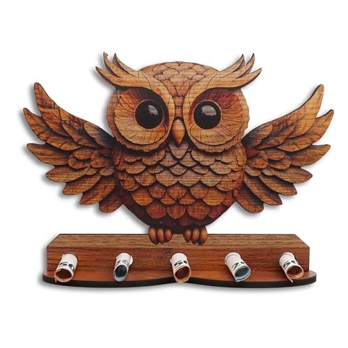 DRO Design Geldgeschenke, Geschenkverpackung Holz-Optik Eule Motiv – Bargeldgeschenk, Geldpräsent, Kreatives Geldgeschenk, Geburtstag, Hochzeit, Weihnachten von DRO Design