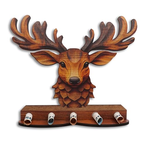 DRO Design Geldgeschenke, Geschenkverpackung Holz-Optik Hirsch Motiv – Bargeldgeschenk, Geldpräsent, Kreatives Geldgeschenk, Geburtstag, Hochzeit, Weihnachten von DRO Design