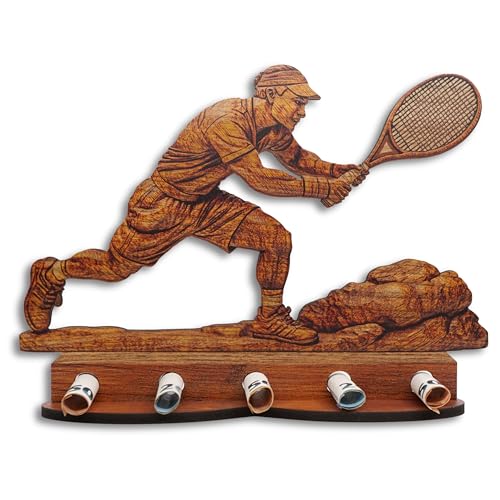 DRO Design Geldgeschenke, Geschenkverpackung Holz-Optik Tennis Spieler Motiv – Bargeldgeschenk, Geldpräsent, Kreatives Geldgeschenk, Geburtstag, Hochzeit, Weihnachten von DRO Design