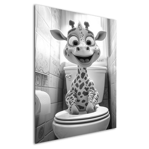 DRO Design Giraffe – 40x60 cm – Lustiges Schwarz-Weiß Wandbild für WC & Badezimmer – Humorvolle Baby-Tier Kunst für Gäste-WC - Moderne Wandkunst mit Humor, Wanddeko für Toilette DRO Design Giraffe – 40x60 cm – Lustiges Schwarz-Weiß Wandbild für WC & Badezimmer – Humorvolle Baby-Tier Kunst für Gäste-WC - Moderne Wandkunst mit Humor, Wanddeko für Toilette von DRO Design