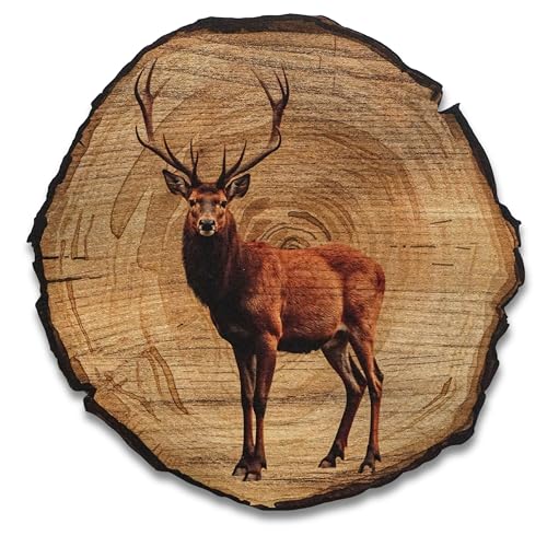 DRO Design Hirsch - Größe 20cm - Rustikales Wandbild im Vintage Look – Holzoptik Wanddeko mit Motiv für Wohnzimmer und Flur – Geschenkidee für Tierliebhaber, Wandgemälde DRO Design Hirsch - Größe 20cm - Rustikales Wandbild im Vintage Look – Holzoptik Wanddeko mit Motiv für Wohnzimmer und Flur – Geschenkidee für Tierliebhaber, Wandgemälde von DRO Design