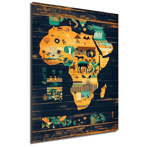 DRO Design Kontinent - 50x70 cm - Wandbild auf 6mm HDF Platte - Fertig zum Aufhängen mit Metallhaken - Hochwertiger UV-Druck - Moderne Wanddeko für Wohnzimmer, Schlafzimmer, Büro DRO Design Kontinent - 50x70 cm - Wandbild auf 6mm HDF Platte - Fertig zum Aufhängen mit Metallhaken - Hochwertiger UV-Druck - Moderne Wanddeko für Wohnzimmer, Schlafzimmer, Büro von DRO Design