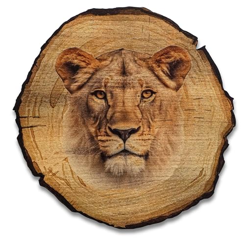 DRO Design Löwe - Größe 80cm - Rustikales Wandbild im Vintage Look – Holzoptik Wanddeko mit Motiv für Wohnzimmer und Flur – Geschenkidee für Tierliebhaber, Wandgemälde DRO Design Löwe - Größe 80cm - Rustikales Wandbild im Vintage Look – Holzoptik Wanddeko mit Motiv für Wohnzimmer und Flur – Geschenkidee für Tierliebhaber, Wandgemälde von DRO Design