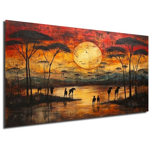 DRO Design Safari - 50x70 cm - Wandbild auf 6mm HDF Platte - Fertig zum Aufhängen mit Metallhaken - Hochwertiger UV-Druck - Moderne Wanddeko für Wohnzimmer, Schlafzimmer, Büro DRO Design Safari - 50x70 cm - Wandbild auf 6mm HDF Platte - Fertig zum Aufhängen mit Metallhaken - Hochwertiger UV-Druck - Moderne Wanddeko für Wohnzimmer, Schlafzimmer, Büro von DRO Design