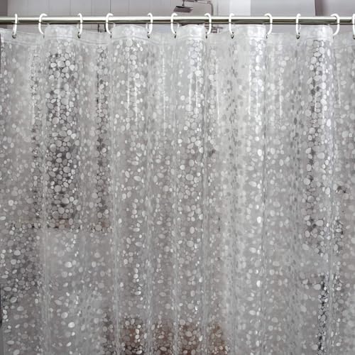 DROMCOM Eva Plastic Shower Curtain Liner with Hooks,180x200,Pebble von DROMCOM