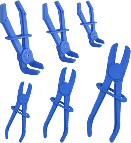 6 Stück Schlauchklemmen Set Kfz，Schlauchklemmen Zangen Set,Zangen Set in 3 Größen, Abklemmen Zange Set für Kühlschläuche,Bremsschläuche,Kraftstoffschläuche,Gasleitungen(rot) von DROMEDARY