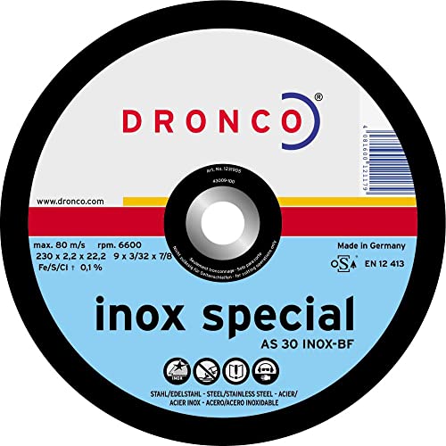 DRONCO AS30TINOX-115 - Disco de corte metal AS 30 T INOX Special, 115 x 2,5 mm von DRONCO