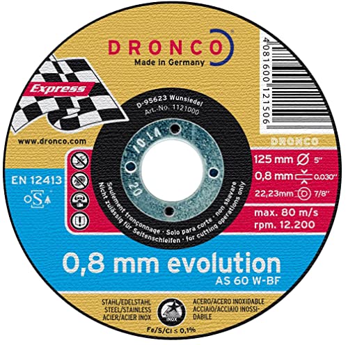 Dronco AS60W-125 - Metallscheibe 125x8.8 Evolution, 1 Stück von DRONCO