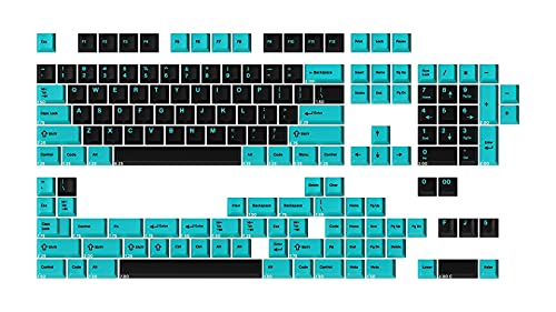 DROP + MiTo GMK Pulse Custom Mechanical Keyboard Keycap Set - 163-Tasten, Doubleshot, Cherry Profile, für 40%, 60%, 65%, TKL, 1800 Layouts usw. (Base Kit), Türkis von DROP