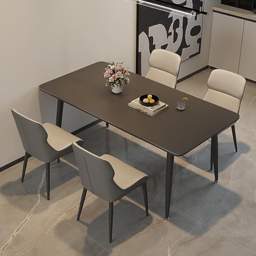 DRQXCN 5-teiliges Esstisch-Set aus Keramik-Steinplatten, Esstisch mit 4 Stühlen, 55 x 31 Zoll, Esstisch aus Keramik-Steinplatten for Esszimmer DRQXCN 5-teiliges Esstisch-Set aus Keramik-Steinplatten, Esstisch mit 4 Stühlen, 55 x 31 Zoll, Esstisch aus Keramik-Steinplatten for Esszimmer von DRQXCN