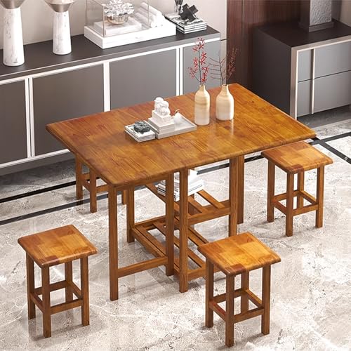 DRQXCN Esstisch for 4, faltbares Küchentisch- und Stuhlset, 120 * 80 cm / 47,2 * 31,5 Zoll Massivholz-Esstisch, Esszimmertisch for Küche, Esszimmer DRQXCN Esstisch for 4, faltbares Küchentisch- und Stuhlset, 120 * 80 cm / 47,2 * 31,5 Zoll Massivholz-Esstisch, Esszimmertisch for Küche, Esszimmer von DRQXCN