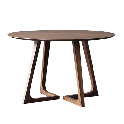 DRQXCN Moderner, stilvoller Esstisch im minimalistischen Stil, runder Esstisch aus Massivholz, Esstisch mit 47,2 Zoll Durchmesser for Esszimmer, Küche(110cm/43.3in) von DRQXCN