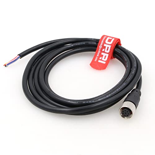 DRRI M12 8-polige Buchse Sensorstecker auf Fliegenleitung Wasserdicht Elektrisches Abschirmkabel für Automatisierungsanwendungen (M12 8P Buchse) von DRRI