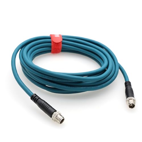DRRI M12 X-codiertes 8-poliger Stecker auf M12 X-codiertes 8-poliges Stecker, Gigabit-Ethernet-Schnittstelle, Cat6a-Kabel für Cognex-Kameras DRRI M12 X-codiertes 8-poliger Stecker auf M12 X-codiertes 8-poliges Stecker, Gigabit-Ethernet-Schnittstelle, Cat6a-Kabel für Cognex-Kameras von DRRI