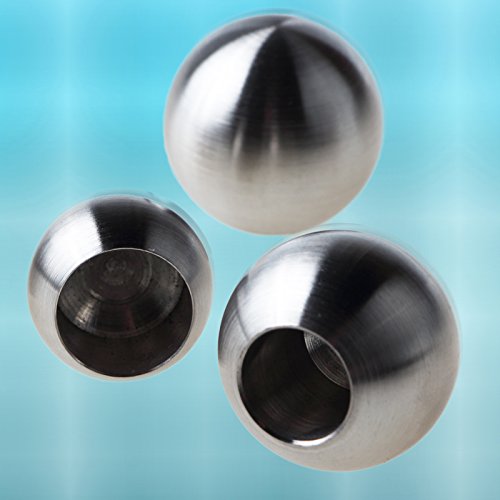 DRS PRIOstahl® VOLLKUGEL 10 Edelstahlkugel V2A 20 mm Kugel mit Sackloch 12,2 mm ABSCHLUSSKUGEL Geländer Rundstab von Homry