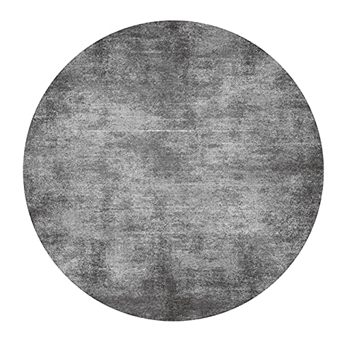 DRSFF Grau einfache runde Runde Teppiche für Wohnzimmer Schlafzimmer 80 cm 100 cm 120 cm 140 cm 160 cm 200 cm kreisförmige Teppich Computer Stuhl matten massiv Farbe (Size : Durchmesser 80cm) von DRSFF