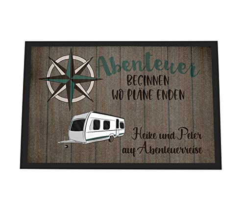 DRUC KLAUS Personalisierte Fußmatte Wohnwagen Abenteuer – Einladendes Design mit deinem Namen – Ideal für alle Camping-Liebhaber! DRUC KLAUS Personalisierte Fußmatte Wohnwagen Abenteuer – Einladendes Design mit deinem Namen – Ideal für alle Camping-Liebhaber! von DRUC KLAUS