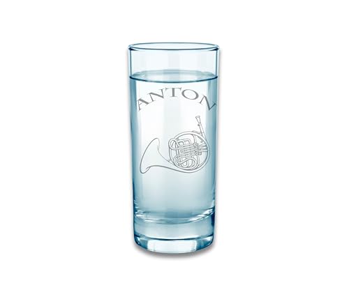 Graviertes Glas mit Horn und Namen - außergewöhnliche Geschenkidee für Musiker - kratz- und spülmaschinenfeste Gravur - Fassungsvermögen: 480 ml, mit Eichung bei 0,4 l Graviertes Glas mit Horn und Namen - außergewöhnliche Geschenkidee für Musiker - kratz- und spülmaschinenfeste Gravur - Fassungsvermögen: 480 ml, mit Eichung bei 0,4 l von DRUC KLAUS