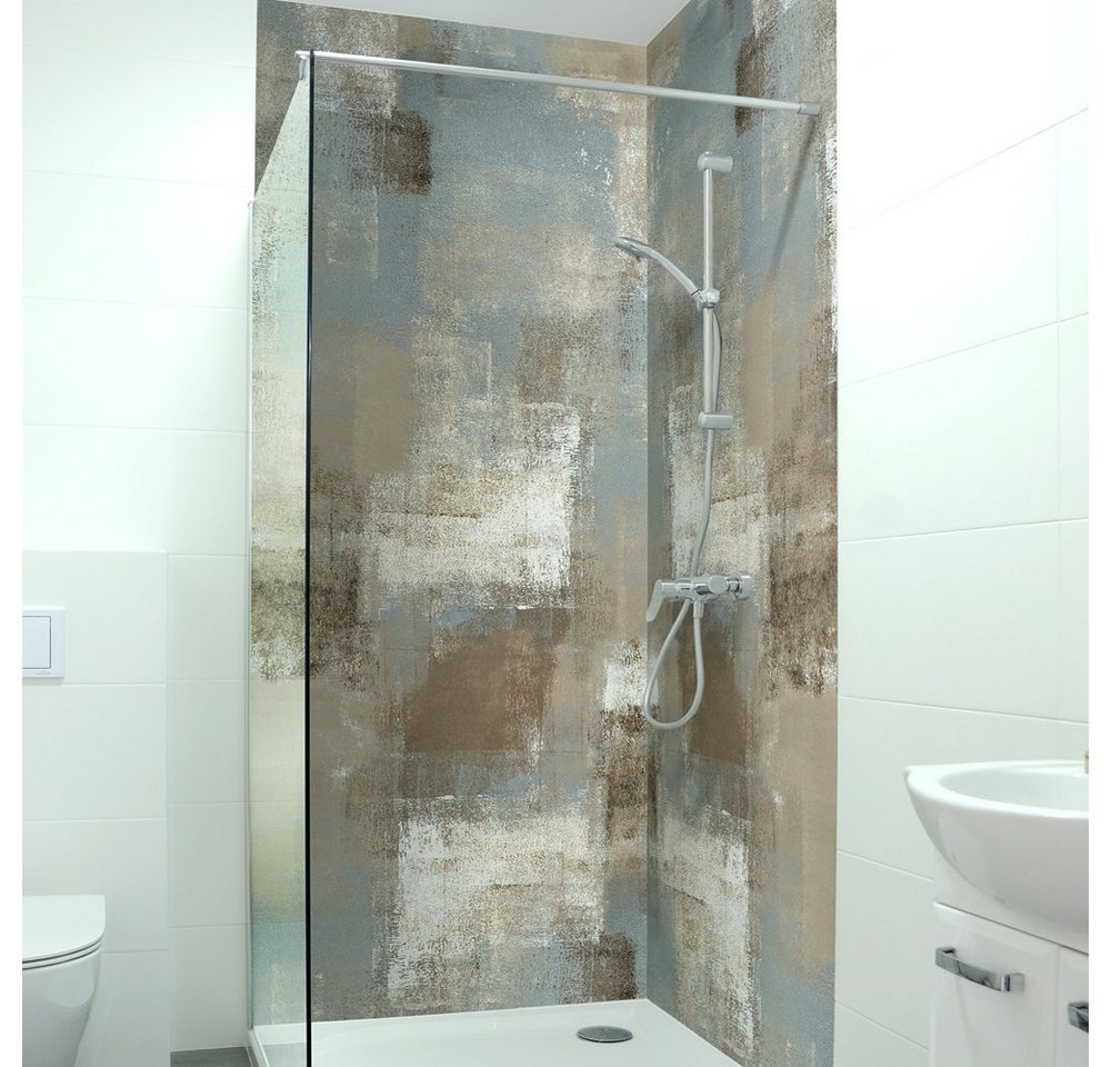 DRUCK-EXPERT Duschrückwand Premium Duschrückwand - langlebiger Fliesensticker aus 0,4 mm selbstklebenden Hart-PVC DRUCK-EXPERT Duschrückwand Premium Duschrückwand - langlebiger Fliesensticker aus 0,4 mm selbstklebenden Hart-PVC von DRUCK-EXPERT